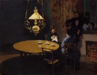 Monet, Claude Oscar - An Interior after Dinner